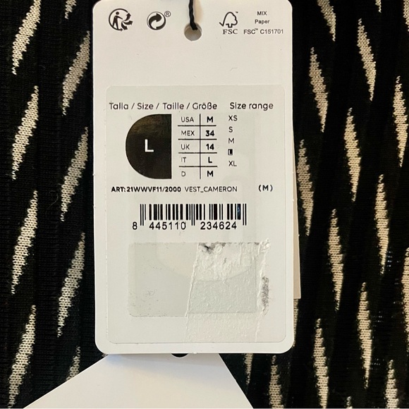 NWT new Desigual black white graphic turtleneck dress M medium - Picture 9 of 9